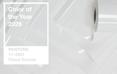 Фольга для тиснения в цвете 2026 года: Cloud Dancer