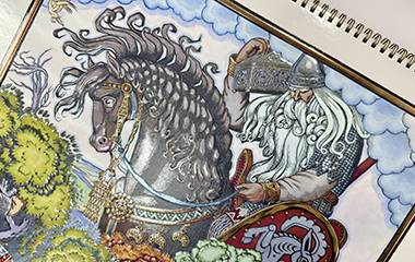 «Илья Муромец и Святогор»: месяц январь в календаре «Мир сказок Ивана Билибина»