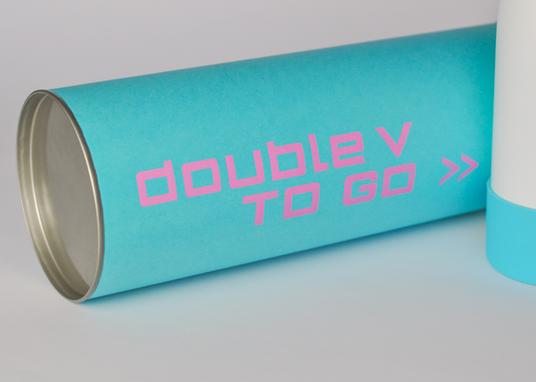 Тубусы Double V To Go: динамичные решения с бумагой и фольгой