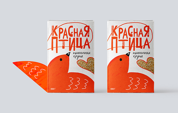 Победитель конкурса «Заводной апельсин 2025» в номинации «Упаковка для пищевой продукции»: Анастасия Храпчикова и ее работа «Упаковка для крупы «Красная птица»